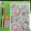 Calming Coloring Fabulous Floral Pattern Poster w/Colored Pencils